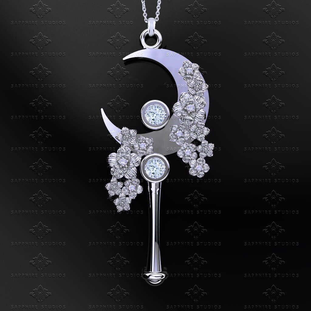 SAINT LAURENT★素敵！CRESCENT MOON Pendant Necklace SAINT LAURENT☆素敵！CRESCENT MOON Pendant Necklace
