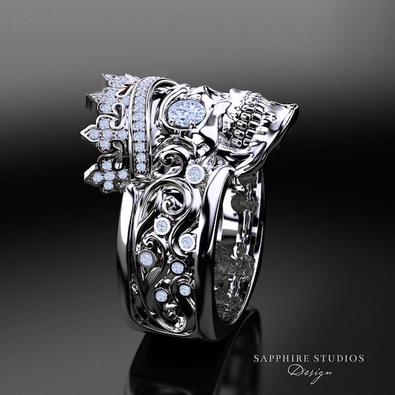 Anillo de calavera para hombre Castiel Noir Etsy Espana
