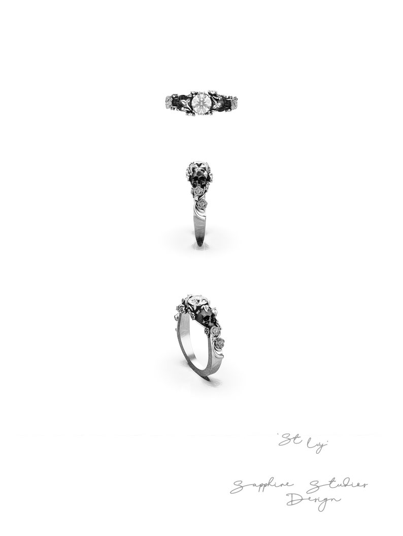 St. Ivy Skull Engagement Ring image 7