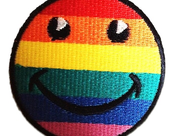 Aufnäher // Bügelbild Sonne Applikationen Patch Aufbügeln bunt 7,5 x 8,3