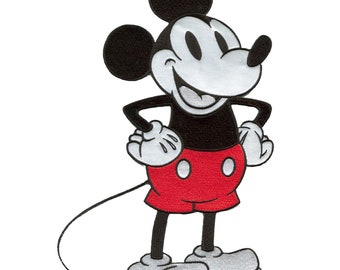 App Mickey Mouse Disney comic children Iron on patches 8x6,2cm black//red