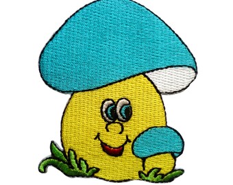 7.1 x 7.6 cm Aufnäher // Bügelbild Pilz Super Mario rot