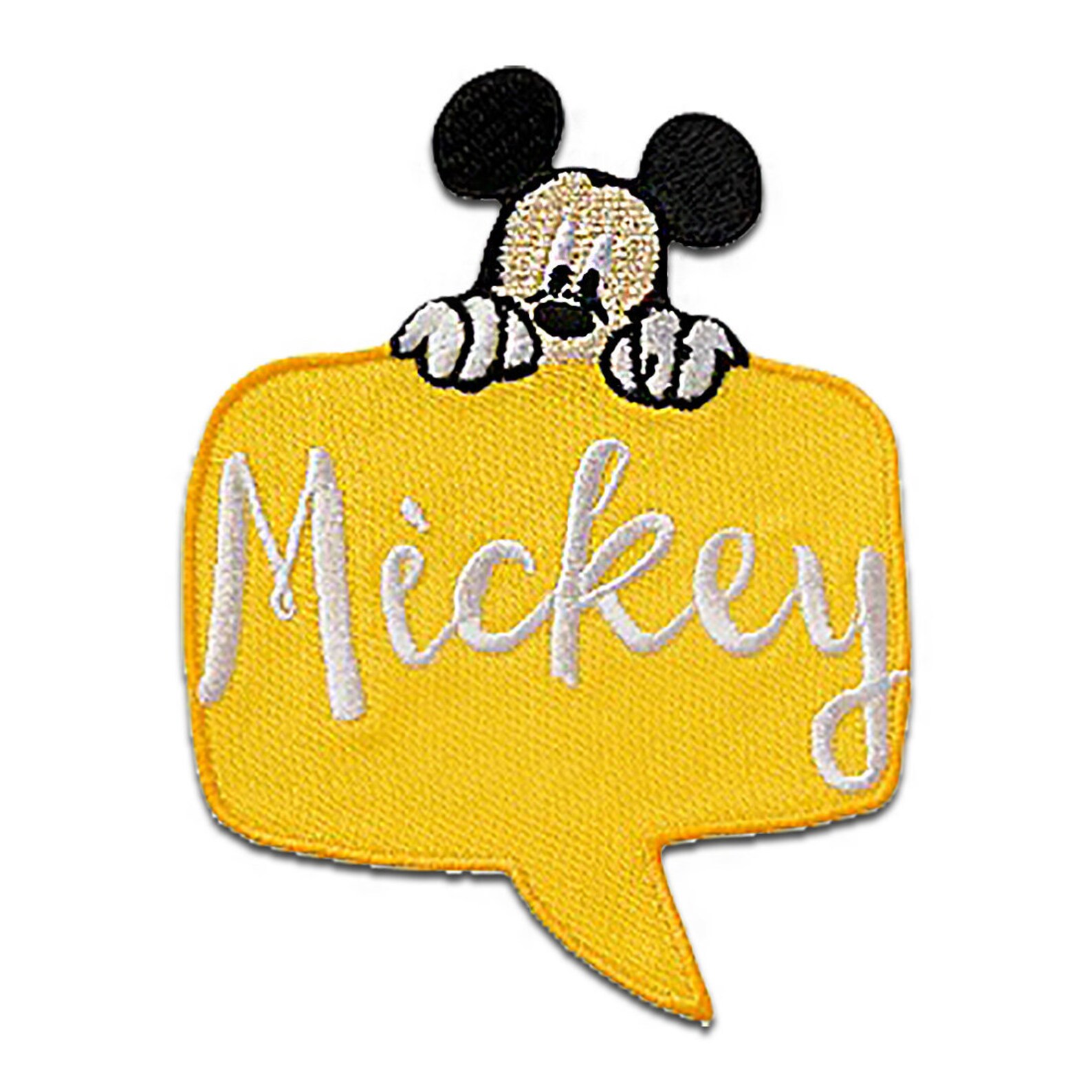Disney © Mickey Mouse speech bubble Iron on patches adhesive Etsy