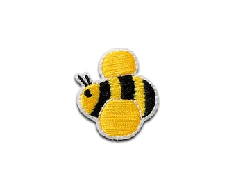 bee animal - Iron on patches adhesive emblem, size - 2,3 x 2,5 cm