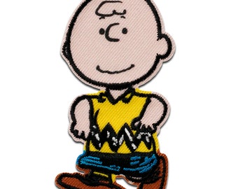 Peanuts © Charlie - Iron On Patches Adhesive Appliques, Size - 7,7 x 4 cm
