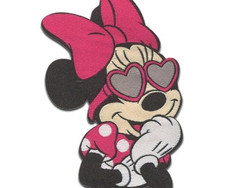 Disney © Minnie Mouse Comic Kinder - Aufnäher, Bügelbild, Größe - 8,3 x 4,7 cm