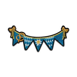 Bavarian garland - Iron On Patches Adhesive Emblem, Size - 1.18 x 2.64 inch