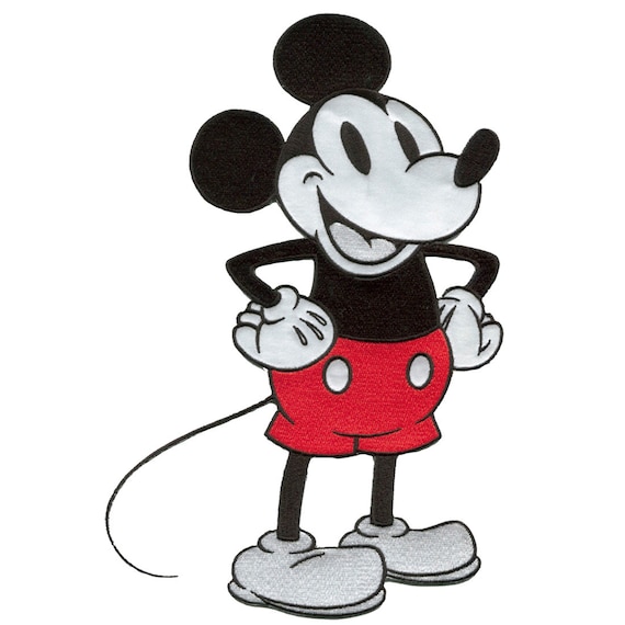 Disney Mickey Mouse Iron on Large Embroidered Thermo-Adhesive XL Patch