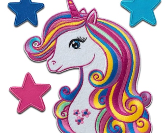 Unicorn Set - Iron On Patches Emblem, Size - 6.69 x 5.71 inches