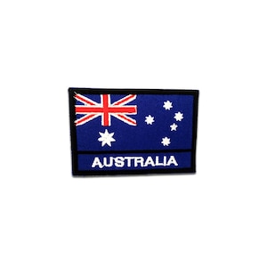 Iron on patches - Australia flag banner – blue – 7,2x4,9cm - Application badges