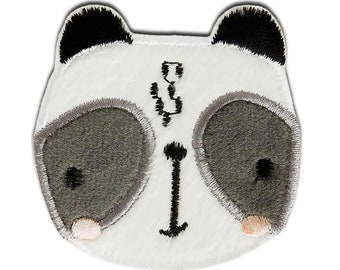 Zoo Animals panda - Iron on patches adhesive emblem, size - 5,5 x 5,4 cm