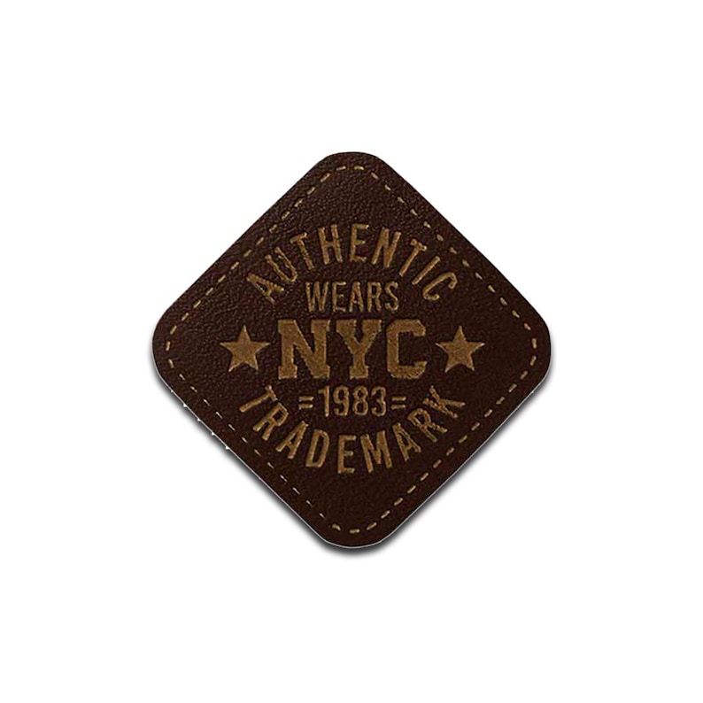 Cuir Authentic Wears NYC Ecusson thermocollant patches, Taille 3 x 3 cm image 4