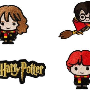 Harry Potter © Set 4 pieces Logo, Ron, Hermione - Application Patches