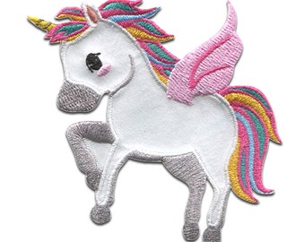 Iron on patches - Unicorn wings Unicorns - Application Embroided patch