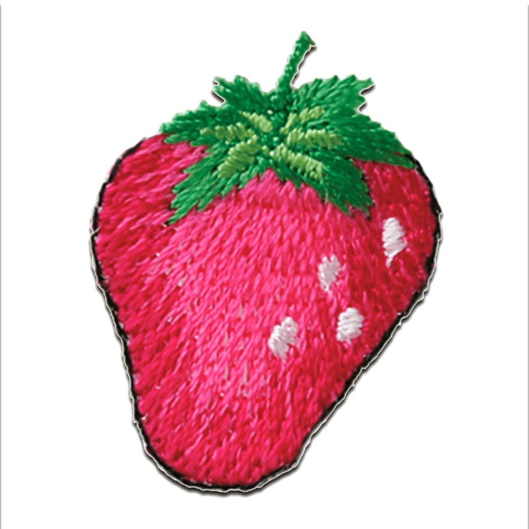 Patch Ricamata Fragola - Distintivo Da Stirare O Cucire, 6x8,1 Cm, Per Abiti, Borse E Hobby Creativi