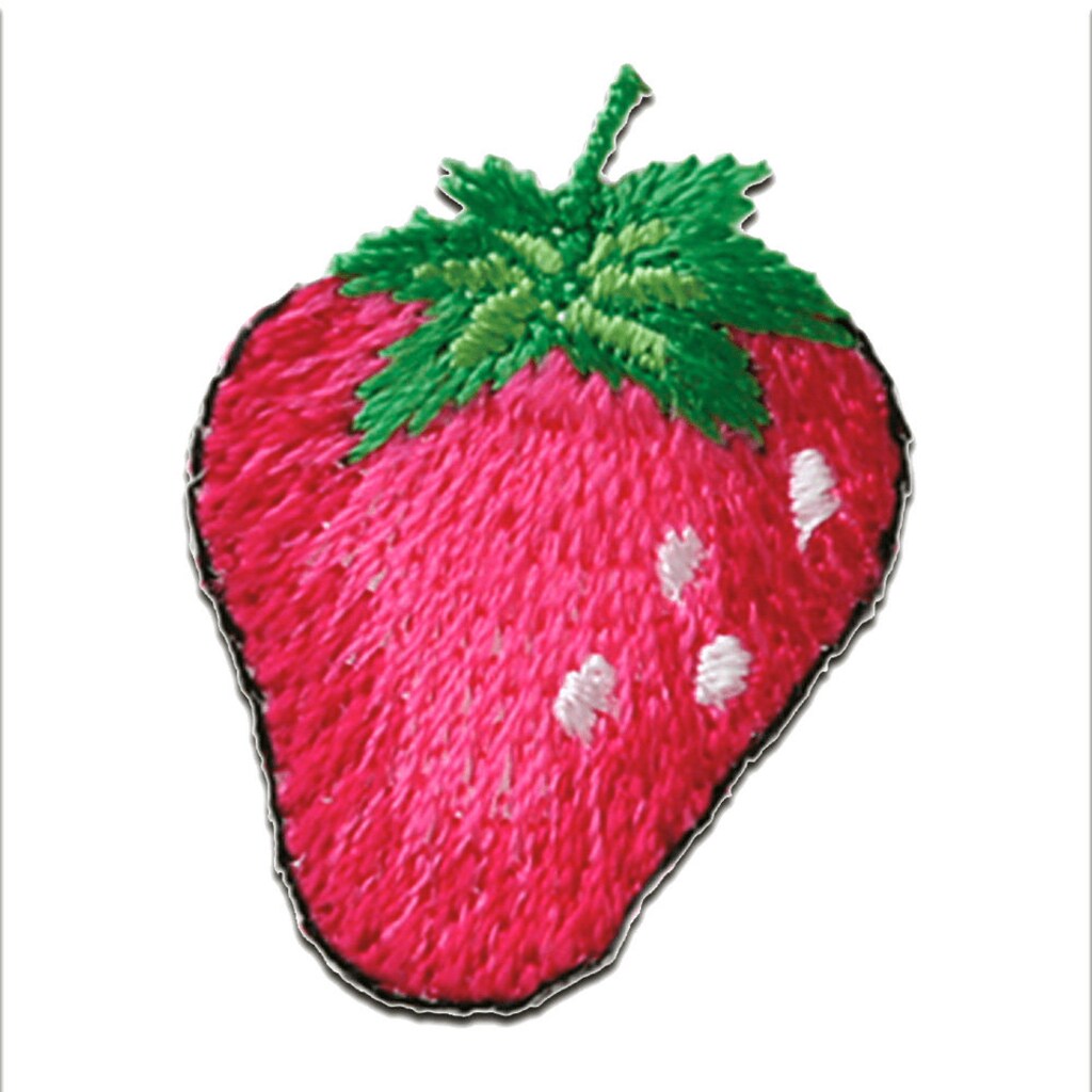 Patch Ricamata Fragola - Distintivo Da Stirare O Cucire, 6x8,1 Cm, Per Abiti, Borse E Hobby Creativi