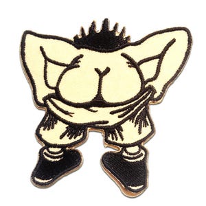 Iron on patches - KISS MY Ace Biker - black - 7.3x7.5cm - Application badges