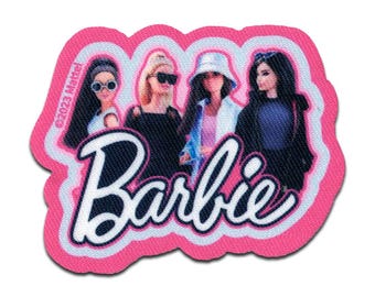 Barbie © Team - Iron On Patches Adhesive Emblem, Size - 5,5 x 7,3 cm