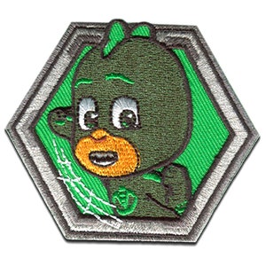 Iron on patches - PJ MASKS GEKKO 2 Disney - green - 6,7 x 6,7 cm - Application Embroided badges