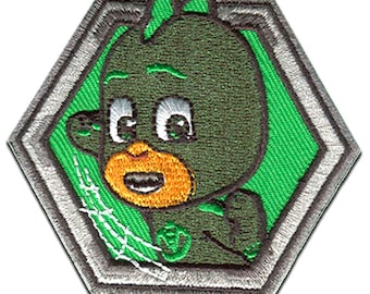 Aufnäher / Bügelbild - PJ MASKS Pyjamahelden GEKKO 2 Disney - grün - 6,7 x 6,7 cm - Patches Aufbügeln
