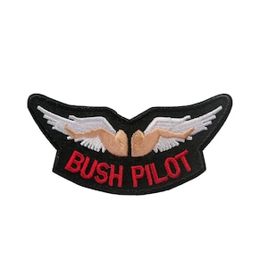 Ecusson - motard guillemet dicton Bush Pilot - patches brode appliques