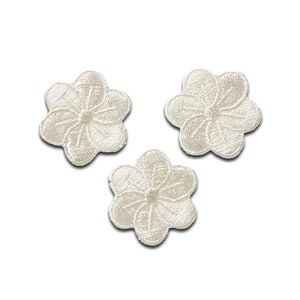 Flower 3 pieces flowering plant - Iron on patches adhesive, size - 2,2 x 2,2 cm