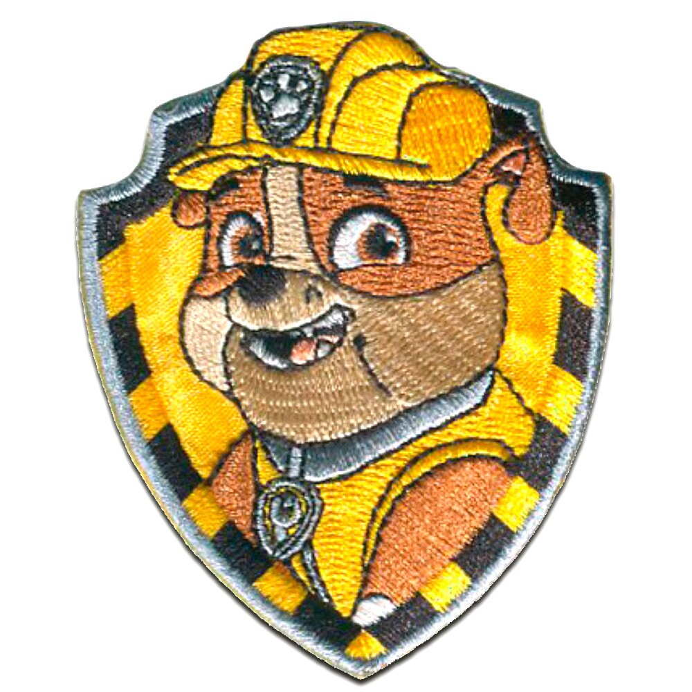 Paw Patrol © Rubble Iron on Patches Adhesive Emblem Stickers Etsy UK