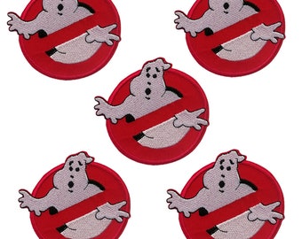 Aufnäher / Bügelbild - Ghostbuster Set 5 Stück Logo Kinder - Patch