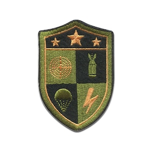 Lieutenant General Military Badges Army - Iron on patches adhesive emblem stickers appliques, size - 1.73 x 2.4 inches