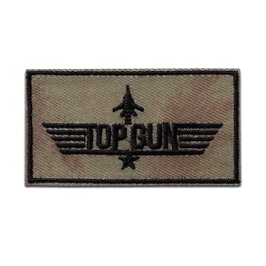 Top Gun Logo - Iron On Patches Emblem, Size - 2.68 x 1.46 inches