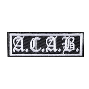 Aufnäher / Bügelbild  -  Biker Zitat Spruch A.C.A.B. - Patches / Aufbügeln