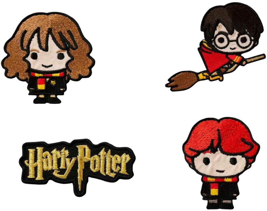 Harry Potter © Set 4 Pieces Logo, Ron, Hermione - Application Patches - Etsy, image size:1080x854