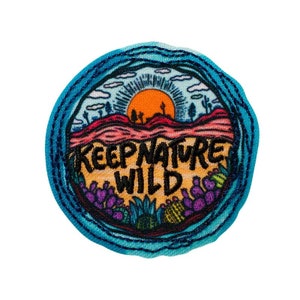 Keep Nature Wild Peace - Iron on patches, size - 2 x 2 inches
