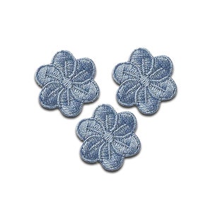Flower 3 pieces flowering plant - Iron on patches adhesive, size - 2,2 x 2,2 cm