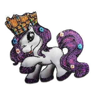 Filly Princess Snow Queen Comic Children Iron On Patches Adhesive Emblem Stickers Appliques, Size 2.87 x 2.56 Inches image 1