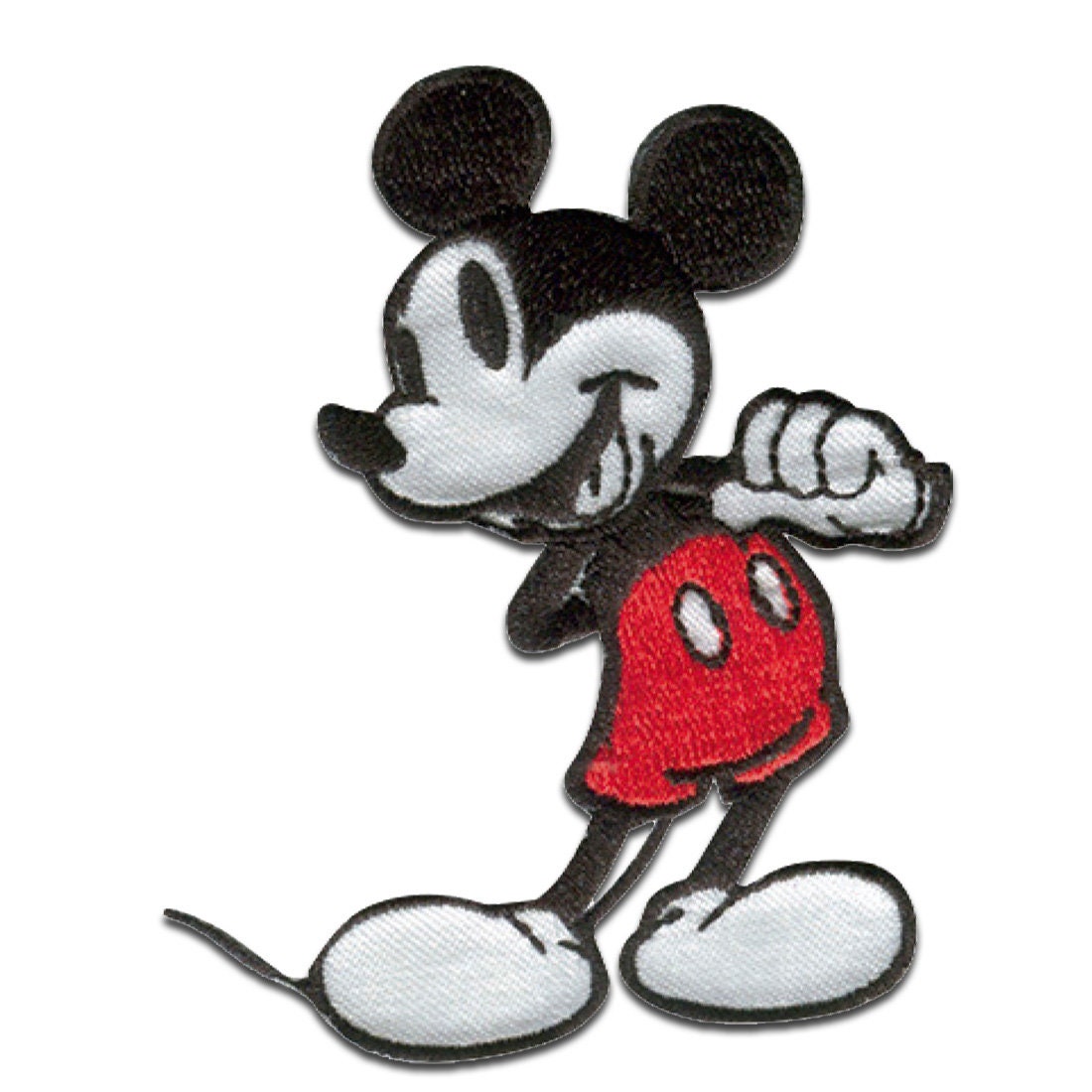 Iron on patches - Mickey Mouse 90 Years 03 nineties special Edition Disney  - blue - 5,0 x 7,5 cm - Application Embroided badges