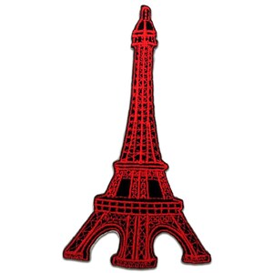 Ecusson - tour Eiffel France Paris - rouge - 6x10,4cm - patches brode appliques