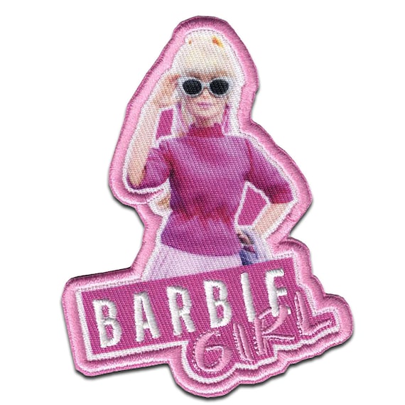 Barbie © Girl With Glasses Iron on Patches Adhesive Emblem, Size 8,2 X 6,5  Cm 