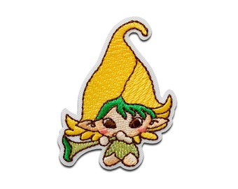 Troll with flute - Iron On Patches Adhesive Emblem, Size - 5,5 x 4,2 cm