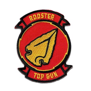 Top Gun Maverick Rooster - Aufnäher, Bügelbild, Aufbügler, Größe - 7,3 x 5,7 cm