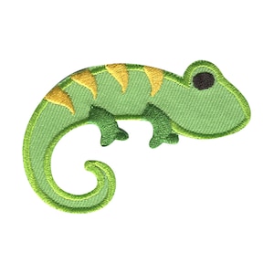 Gecko Salamander Animal - Iron On Patches Adhesive, Size - 6,7 x 4,2 cm
