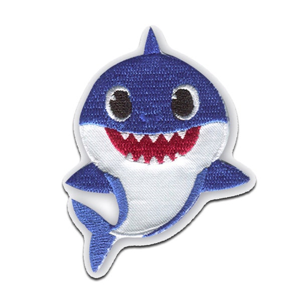 Baby Shark © Shark animal children - Iron on patches, size - 2,76 x 2,13 inches