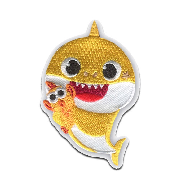 Baby Shark © Requin Animal Bébé enfants - Ecusson, Taille - 7 x 4,5 cm