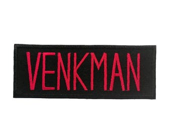Iron on patches - Ghostbuster Comic Venkman red 12 x 4,5 cm Application badges
