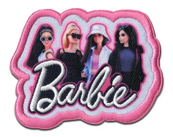 Barbie © Team with glasses - Iron On Patches Adhesive Emblem, Size - 6,4 x 7,8 cm