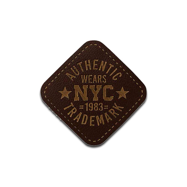 Cuir Authentic Wears NYC Ecusson thermocollant patches, Taille 3 x 3 cm image 1