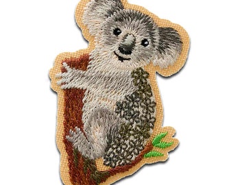 Koala Tier - Aufnäher, Bügelbild, Aufbügler, Größe - 6 x 4 cm