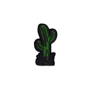 Aufnäher / Bügelbild - Kaktus mit Pailletten – grün – 7,3x3,6cm - Patch