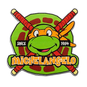 Teenage Mutant Ninja Turtles Michelangelo - Aufnäher, Größe - 6,6 x 7,1 cm