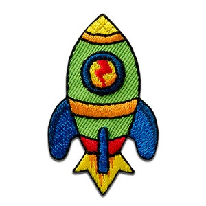Iron on patches - Space rocket Galaxy space - Application Embroided patch